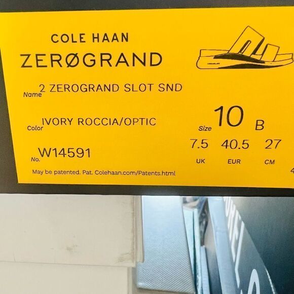 COLE HAAN ZeroGrand Slide Sandal, Ivory/White, Beach Summer Sandal, Size 10 NWT - Picture 4 of 15